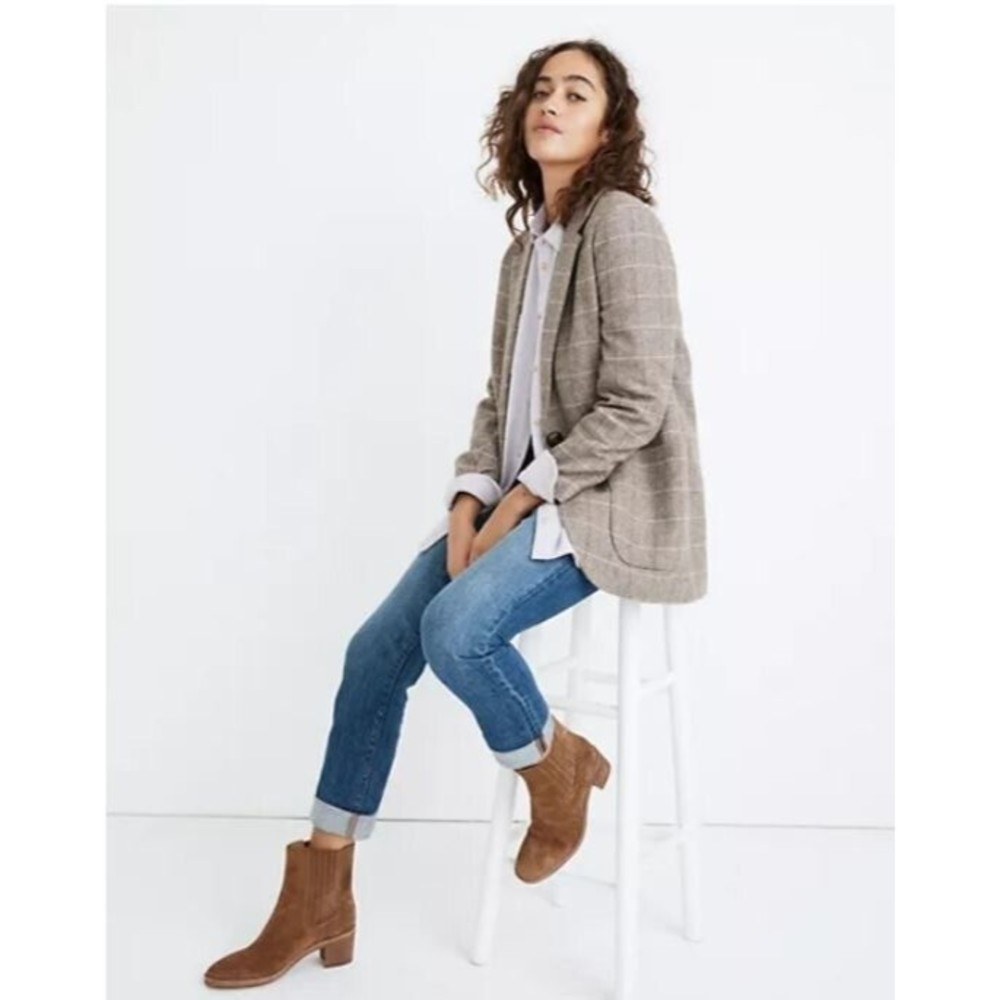 MADEWELL Larsen Plaid Blazer NWT / Brown / Small